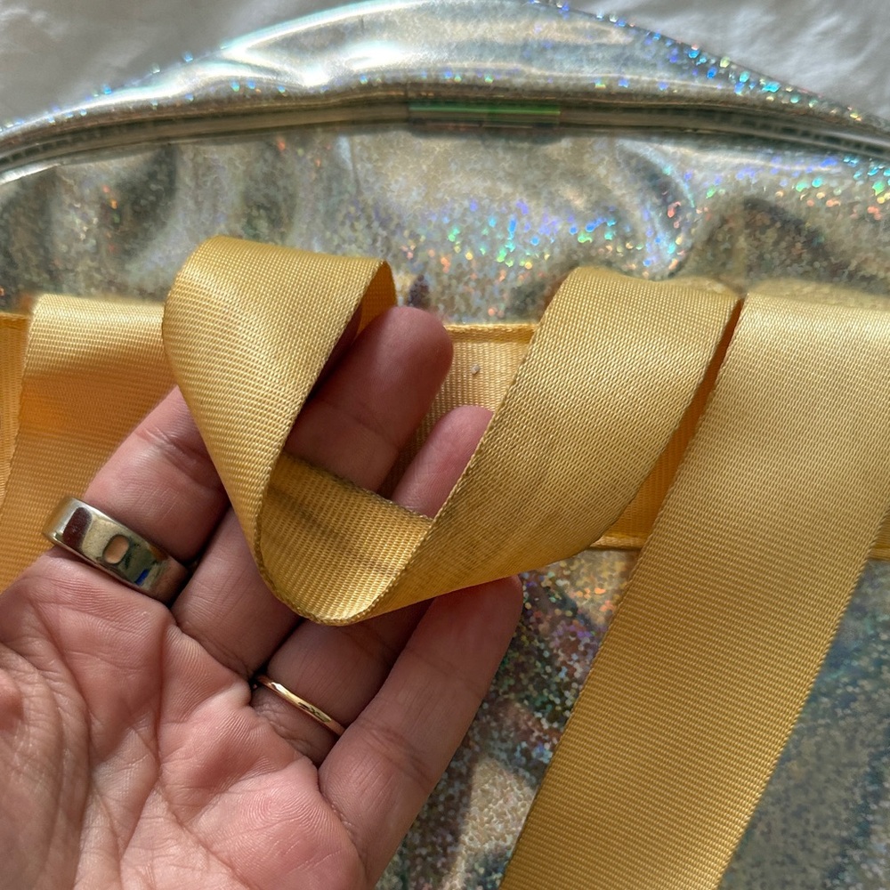 Holographic Silver Alien Face Backpack - image 6